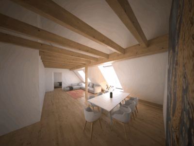 Projektfoto Sanierung eines Dachstuhls