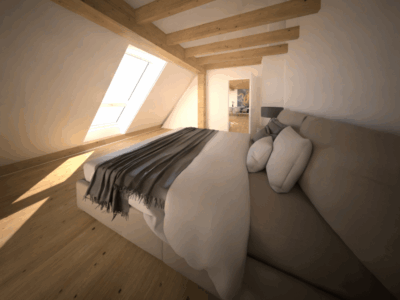 Projektfoto Sanierung eines Dachstuhls